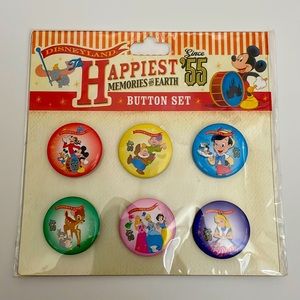 Brand New Disneyland 55th Anniversary Button Set